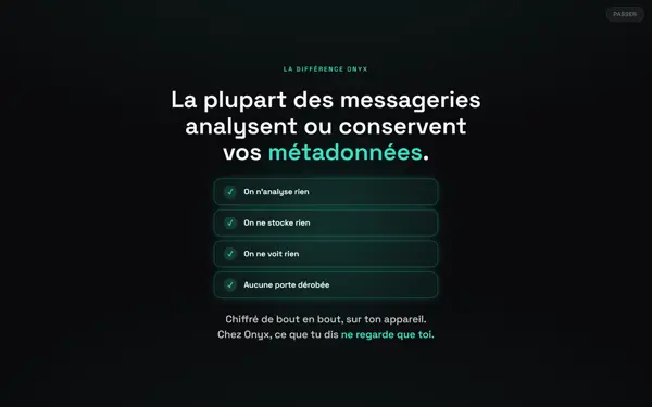 Page d'accueil du site onyx-secret.fr