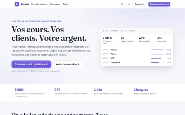 Page d'accueil du site ritmello.com