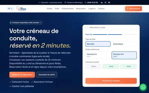 Page d'accueil du site servolant.com
